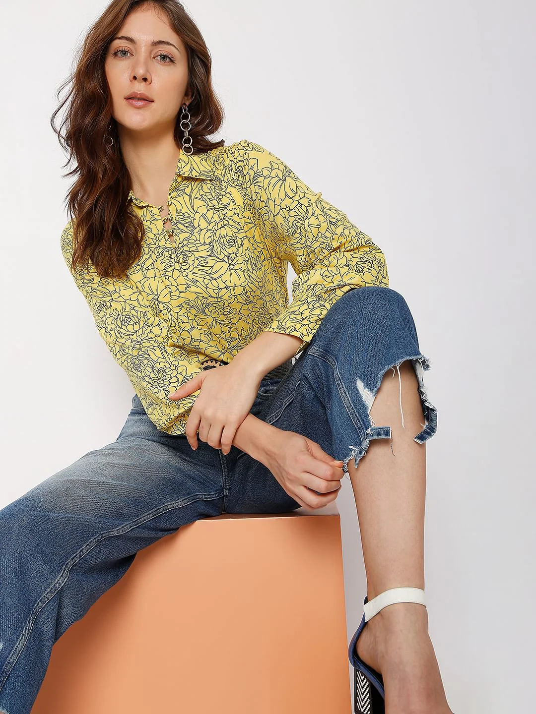 Yellow Printed Shirt