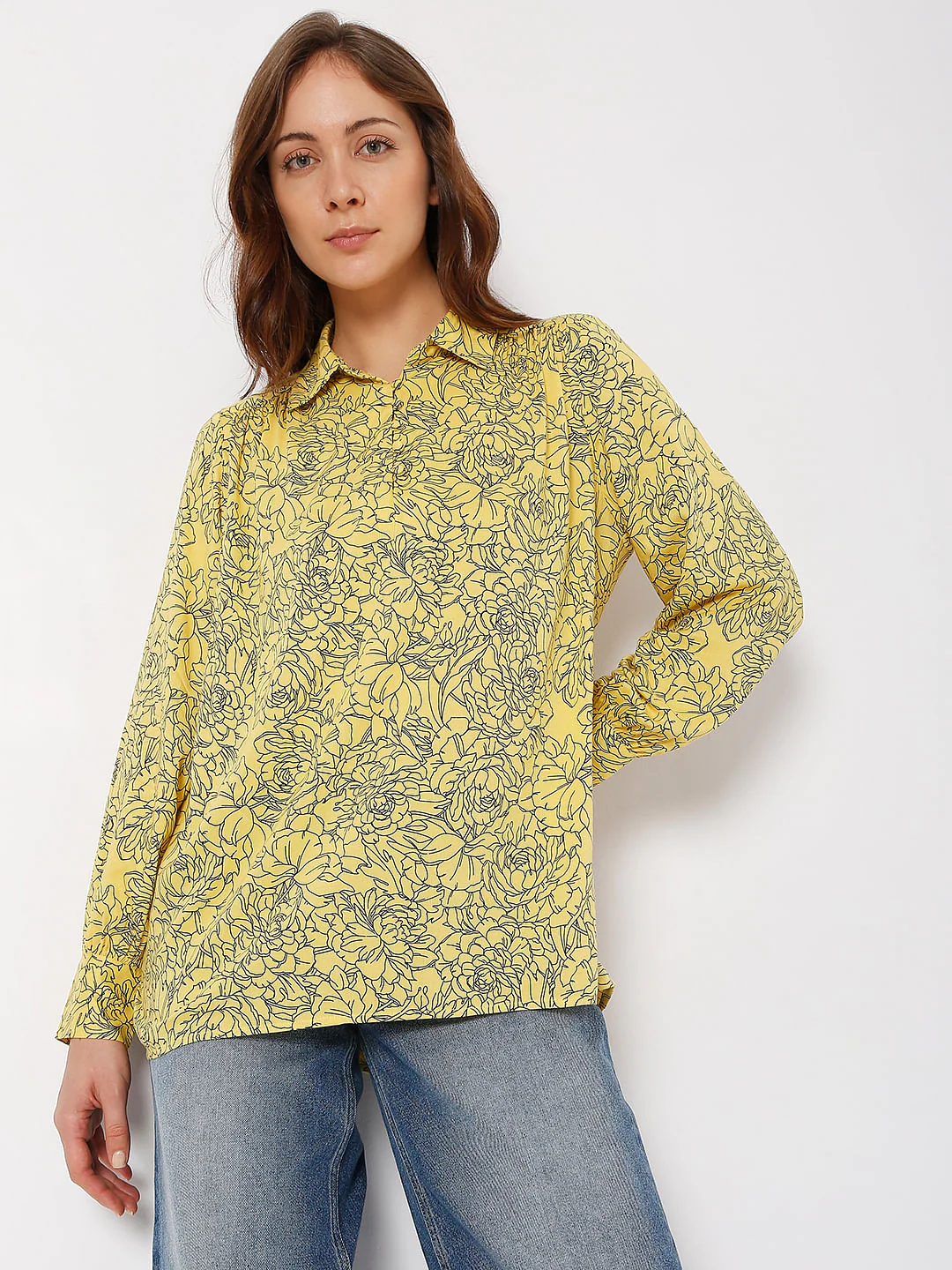 Yellow Printed Shirt - Image 2