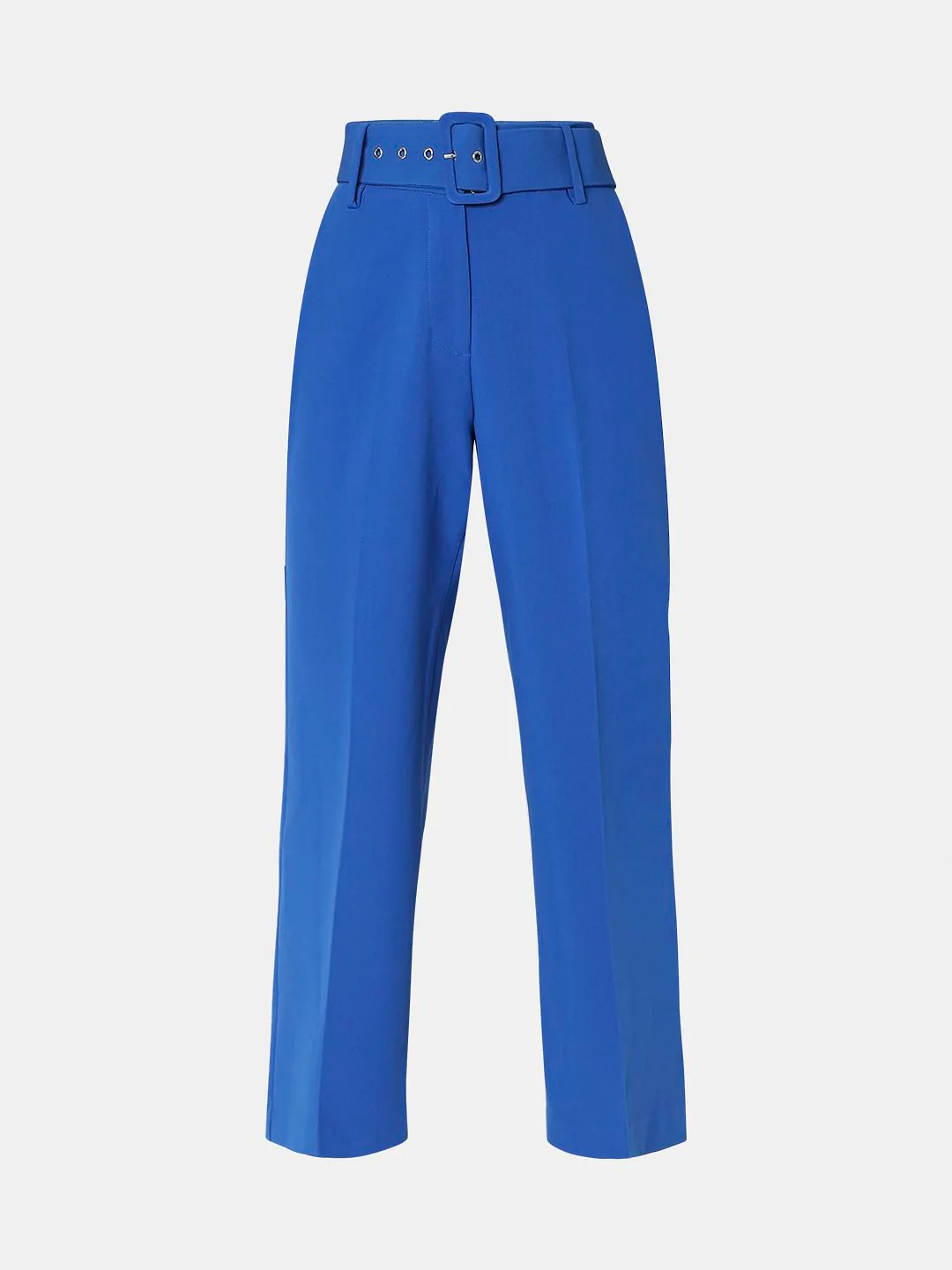 Blue High Rise Belted Pants - Image 7