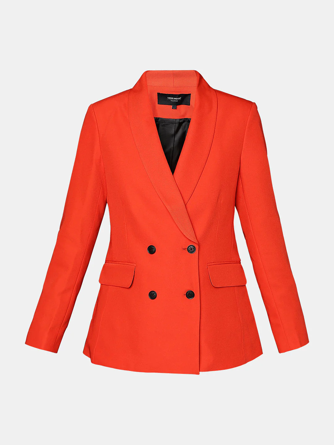 Orange Shawl Lapel Collar Blazer - Image 7