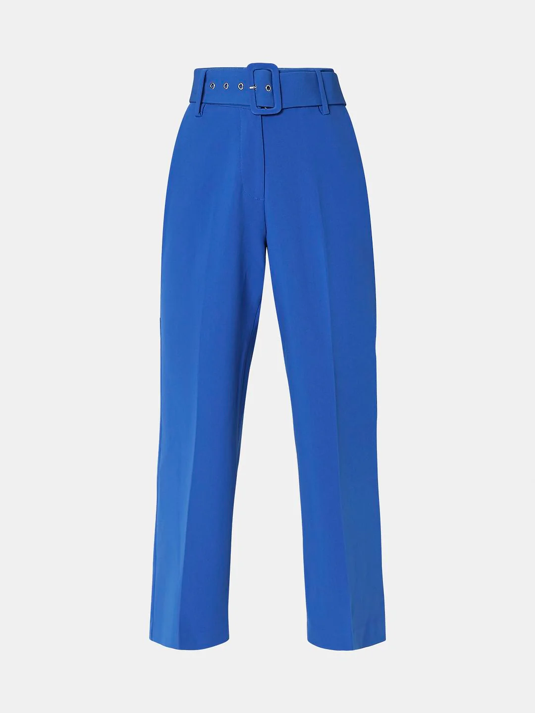 Blue High Rise Belted Pants - Image 6