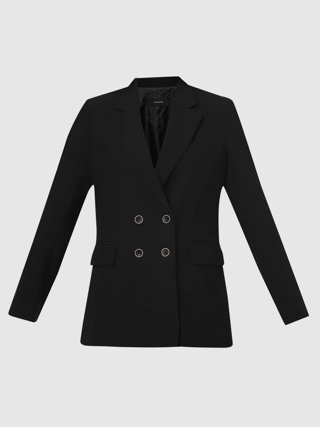 Black Notch Lapel Collar Blazer - Image 6