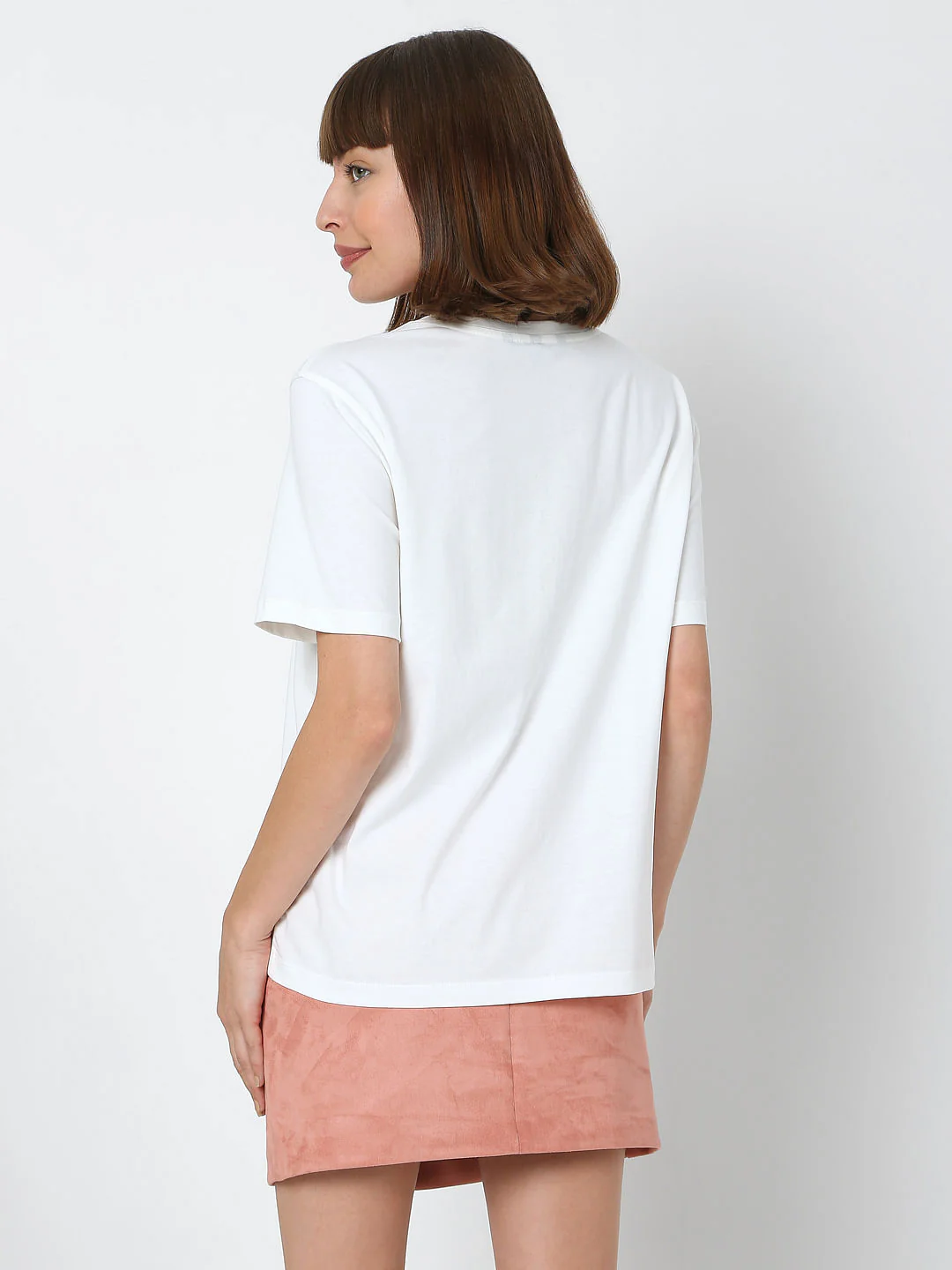 White Typographic Print T-Shirt - Image 4