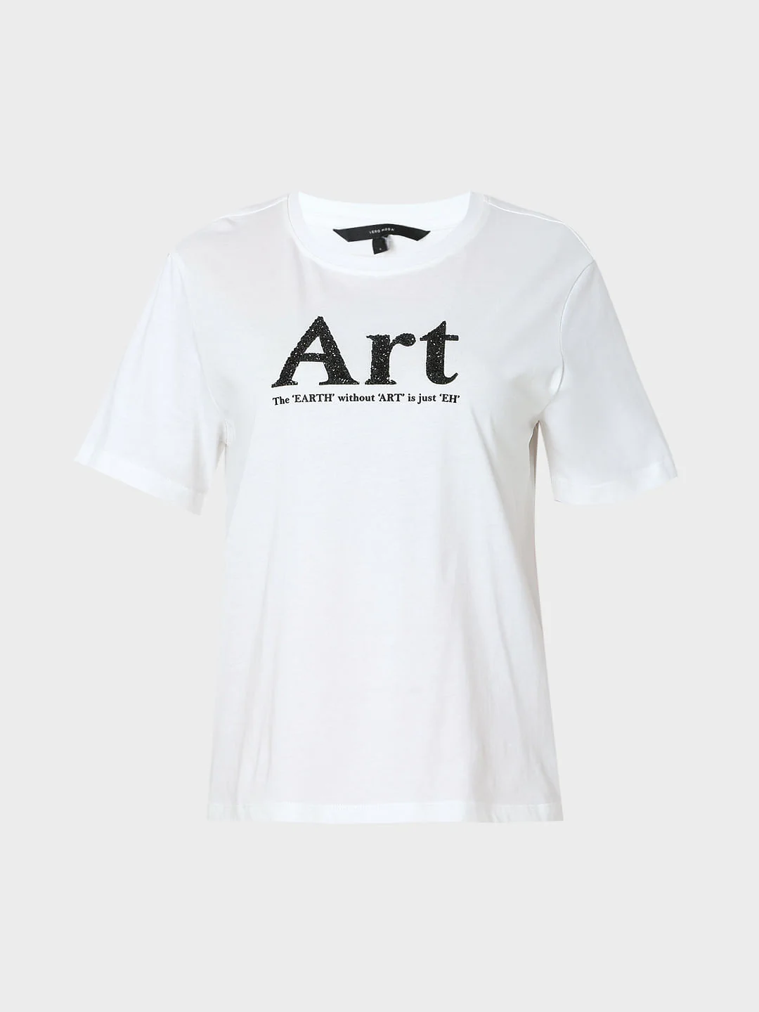 White Typographic Print T-Shirt - Image 7