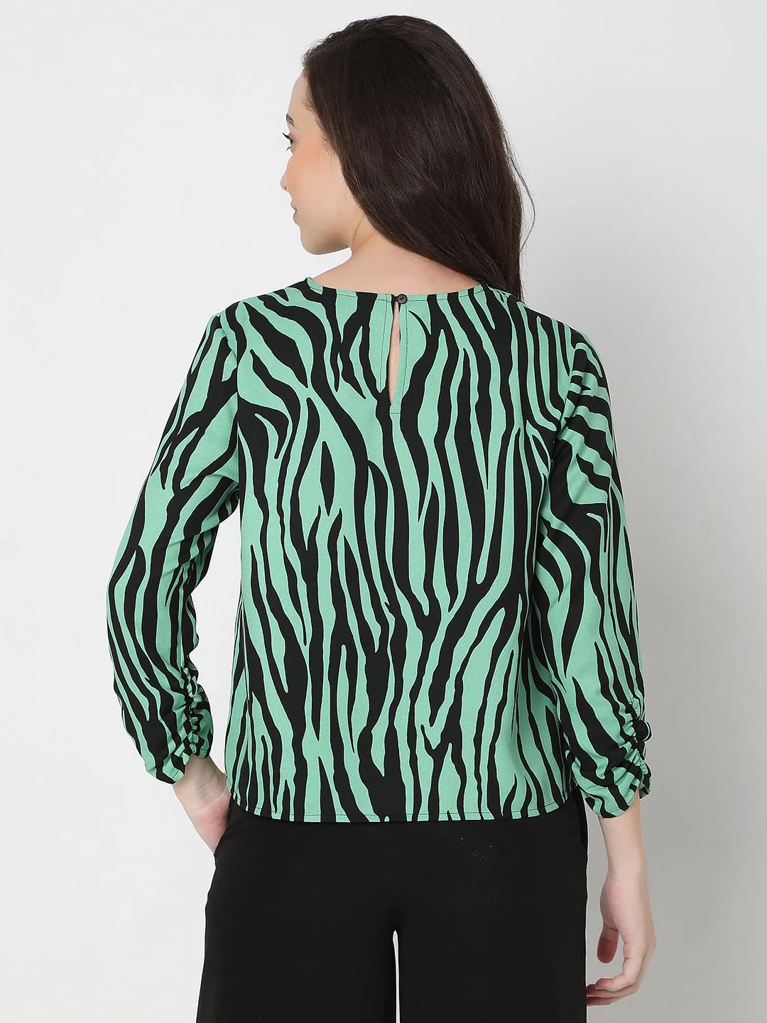 Green Animal Print Top - Image 4