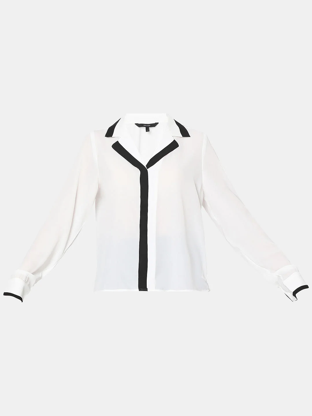 White & Black Full Sleeves Shirt - Image 7