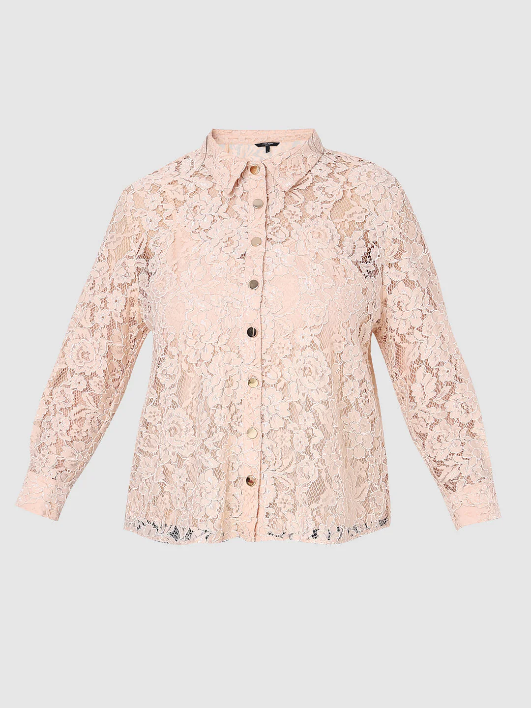 Curve Pink Lace Shirt - Image 7