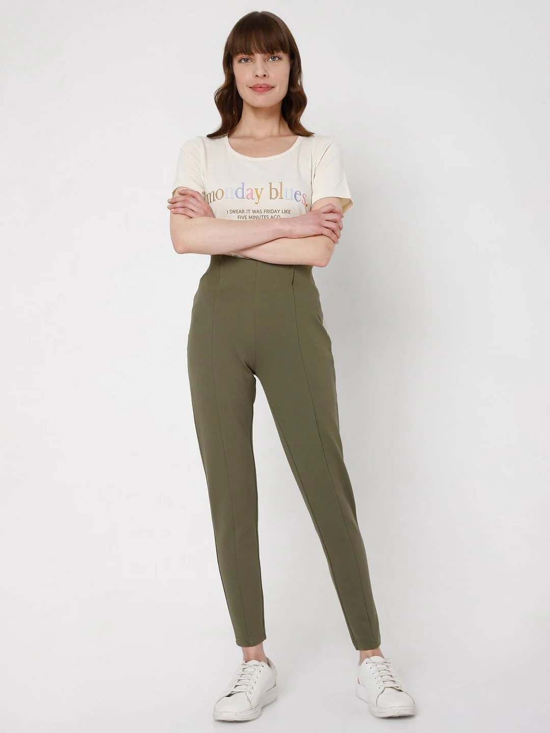 Green Slim Fit Pants - Image 6