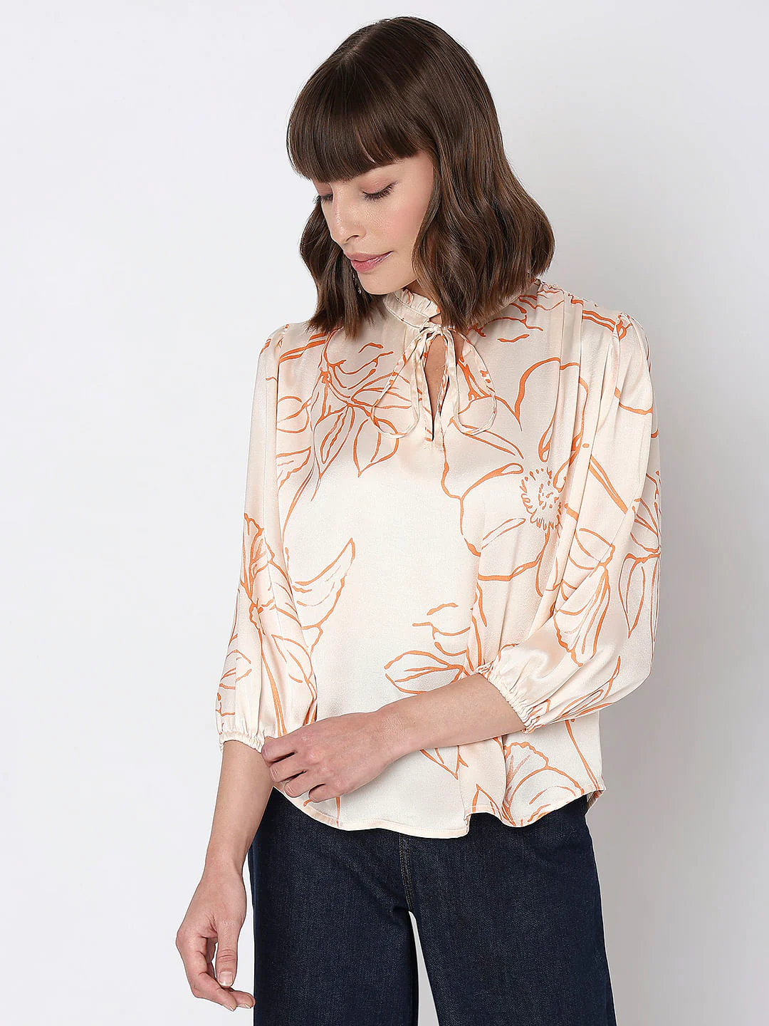 Peach Printed Top - Image 2
