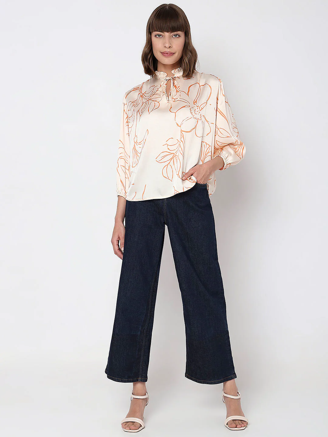 Peach Printed Top - Image 5