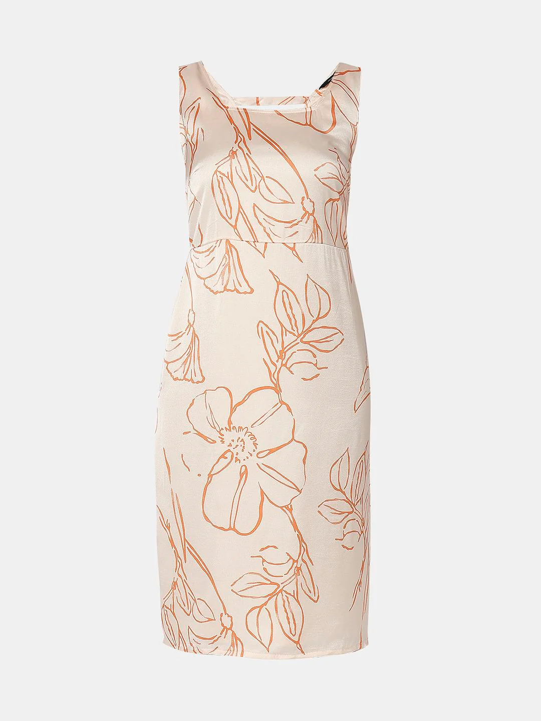 Peach Printed Shift Dress - Image 6