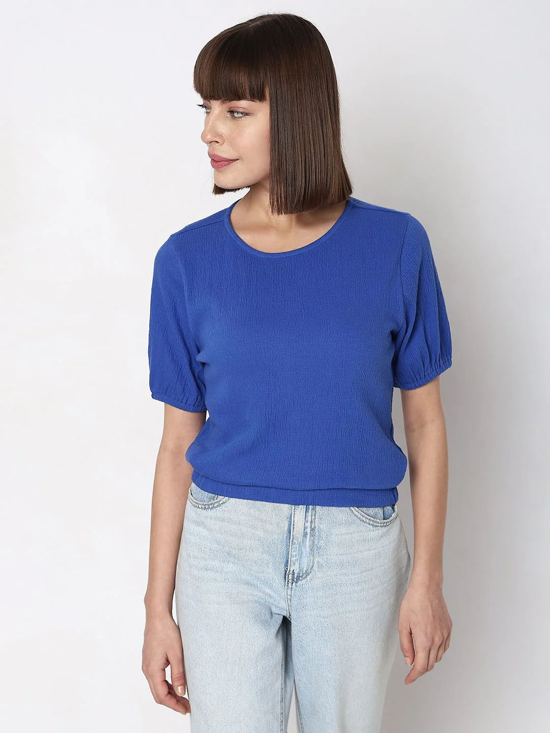Blue Textured Top - Image 2