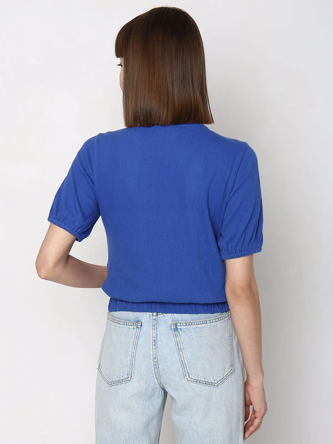 Blue Textured Top - Image 4