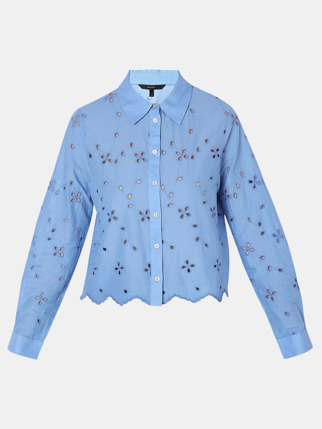 Blue Schiffli Shirt - Image 7