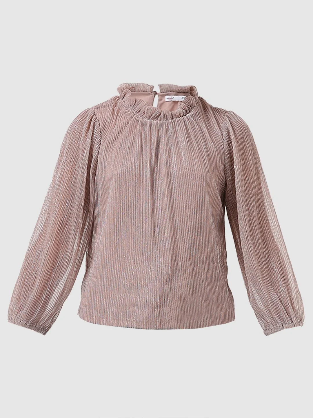 Girl Silver Lurex Shimmer Top - Image 6