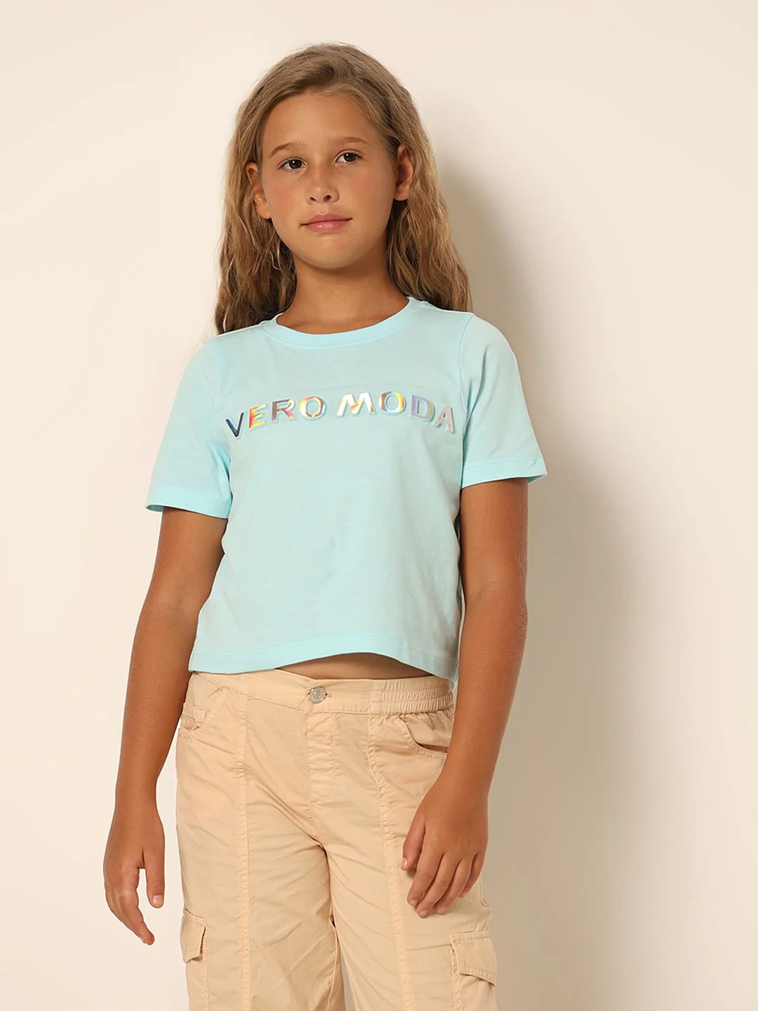 Girls Blue Logo Print T-Shirt - Image 3