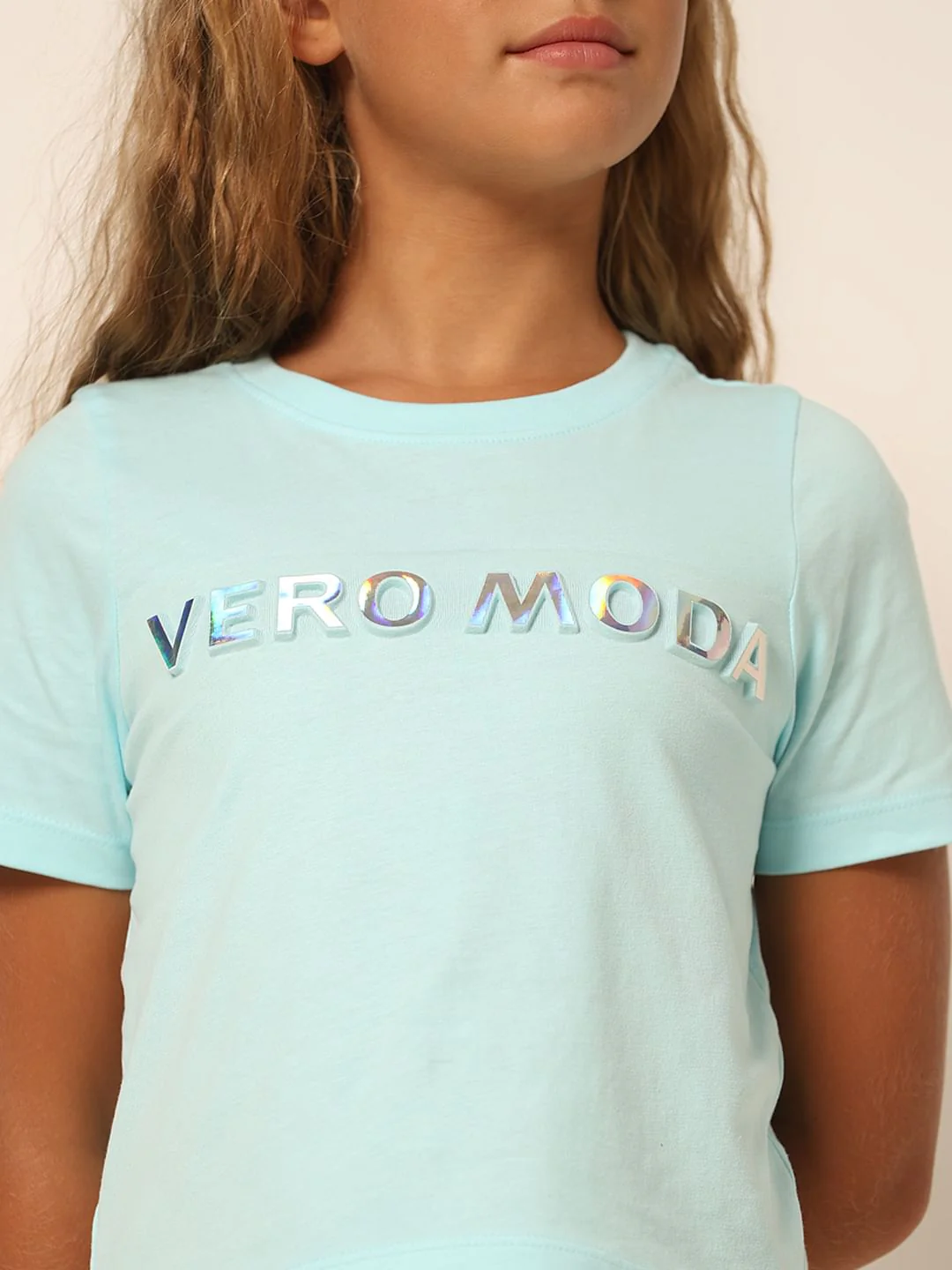 Girls Blue Logo Print T-Shirt - Image 5
