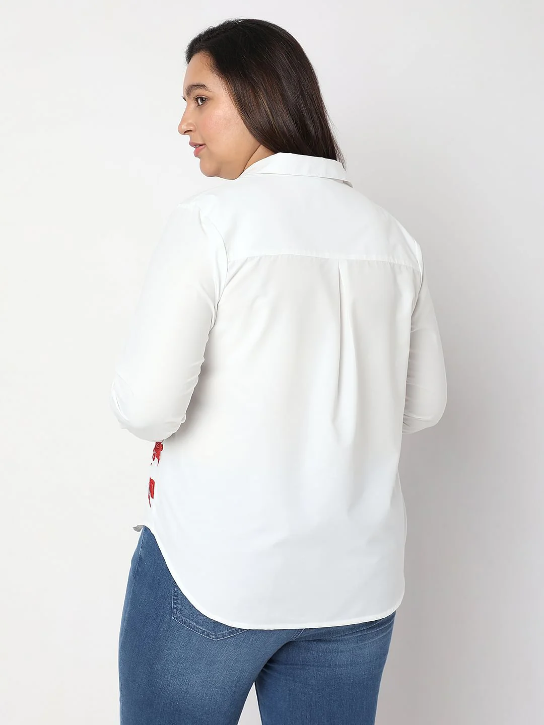 Curve White Printed Shirt - Image 4