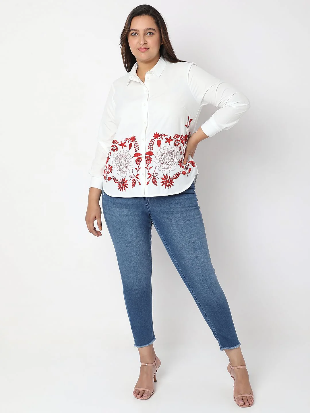 Curve White Printed Shirt - Image 5