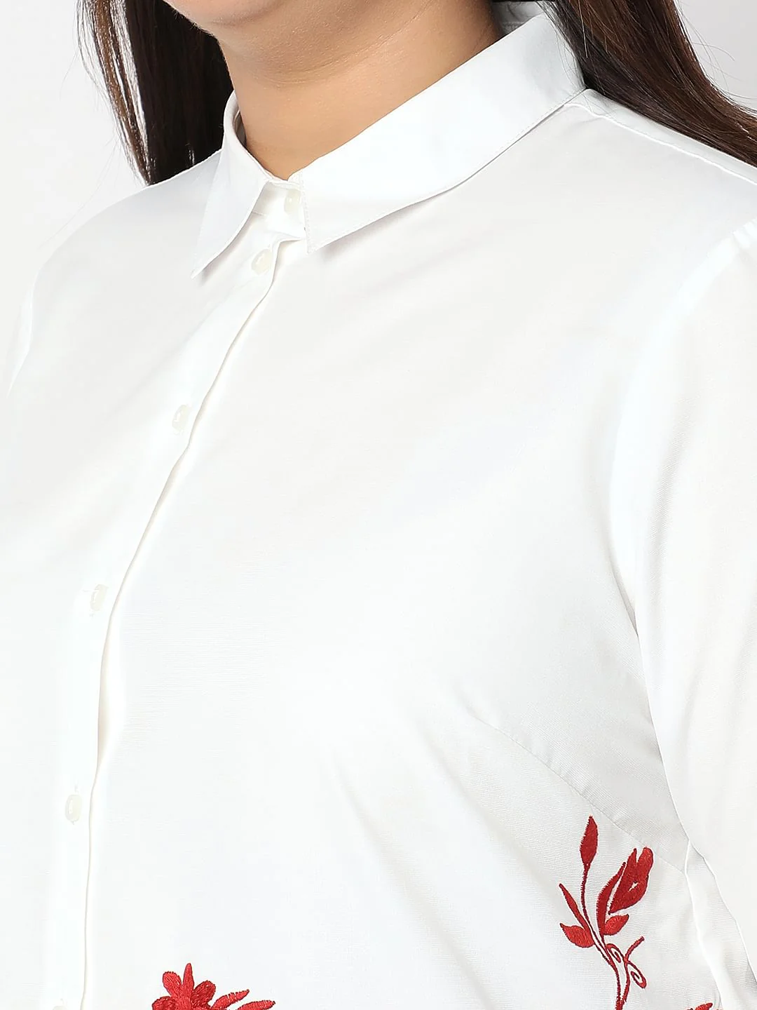 Curve White Printed Shirt - Image 6