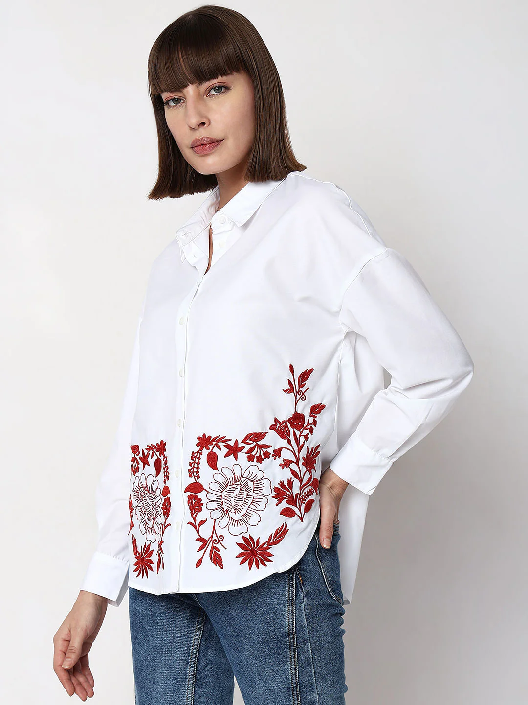 White Printed Shirt - Image 3