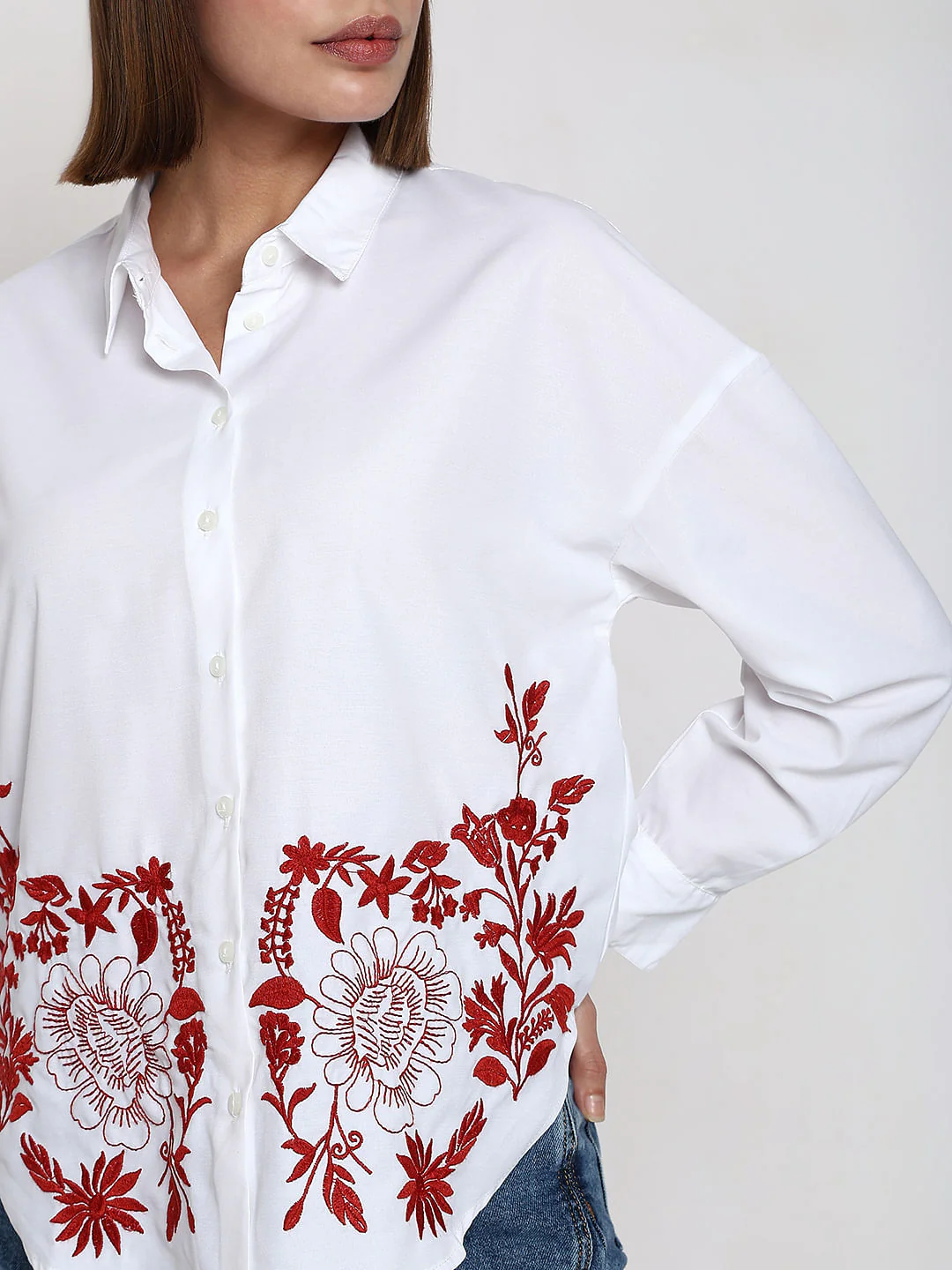 White Printed Shirt - Image 6