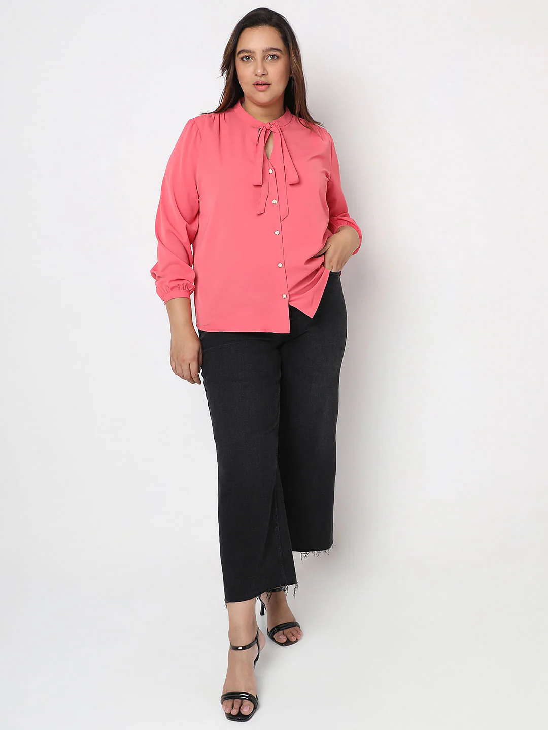 Curve Pink Bow Knot Shirt - Image 5