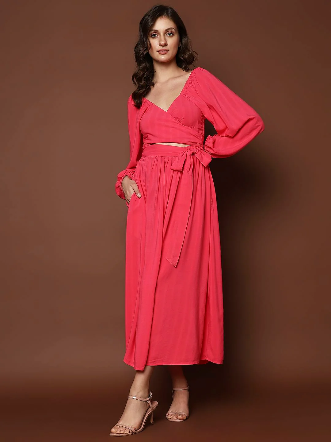 Red Multi-Style Midi Dress - Image 2