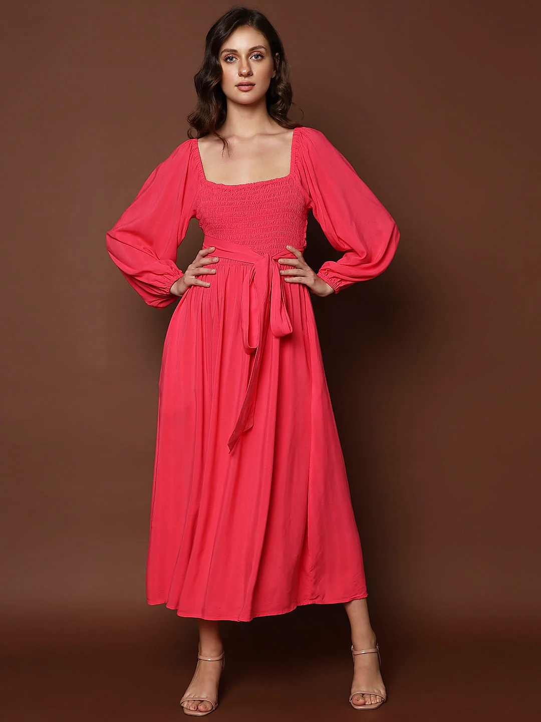 Red Multi-Style Midi Dress - Image 3