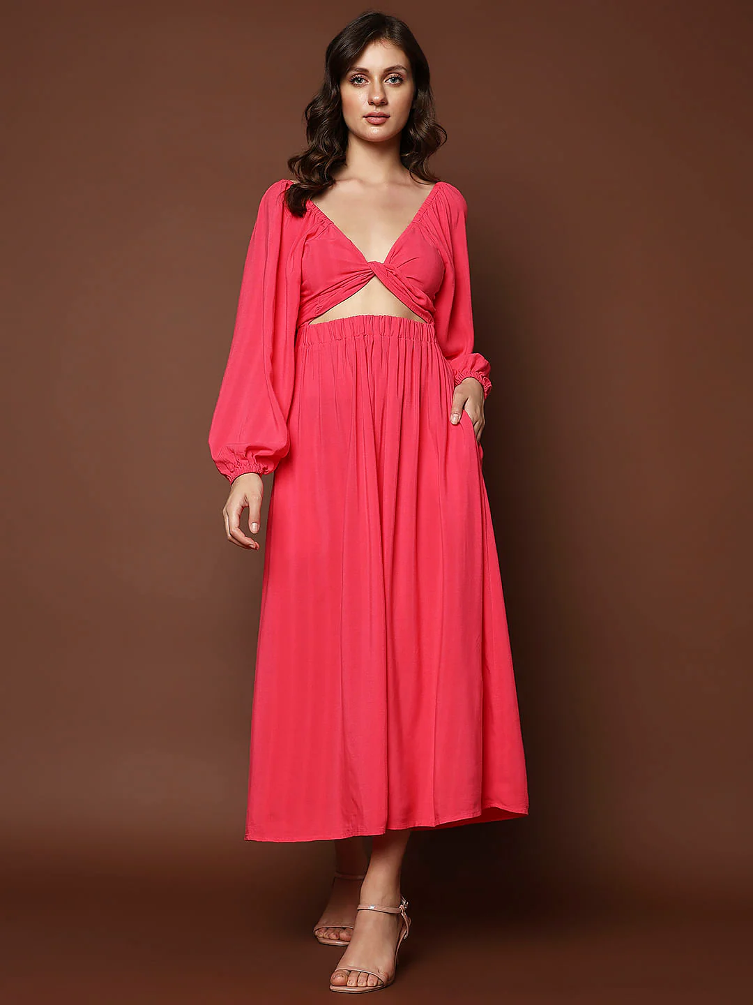 Red Multi-Style Midi Dress - Image 6