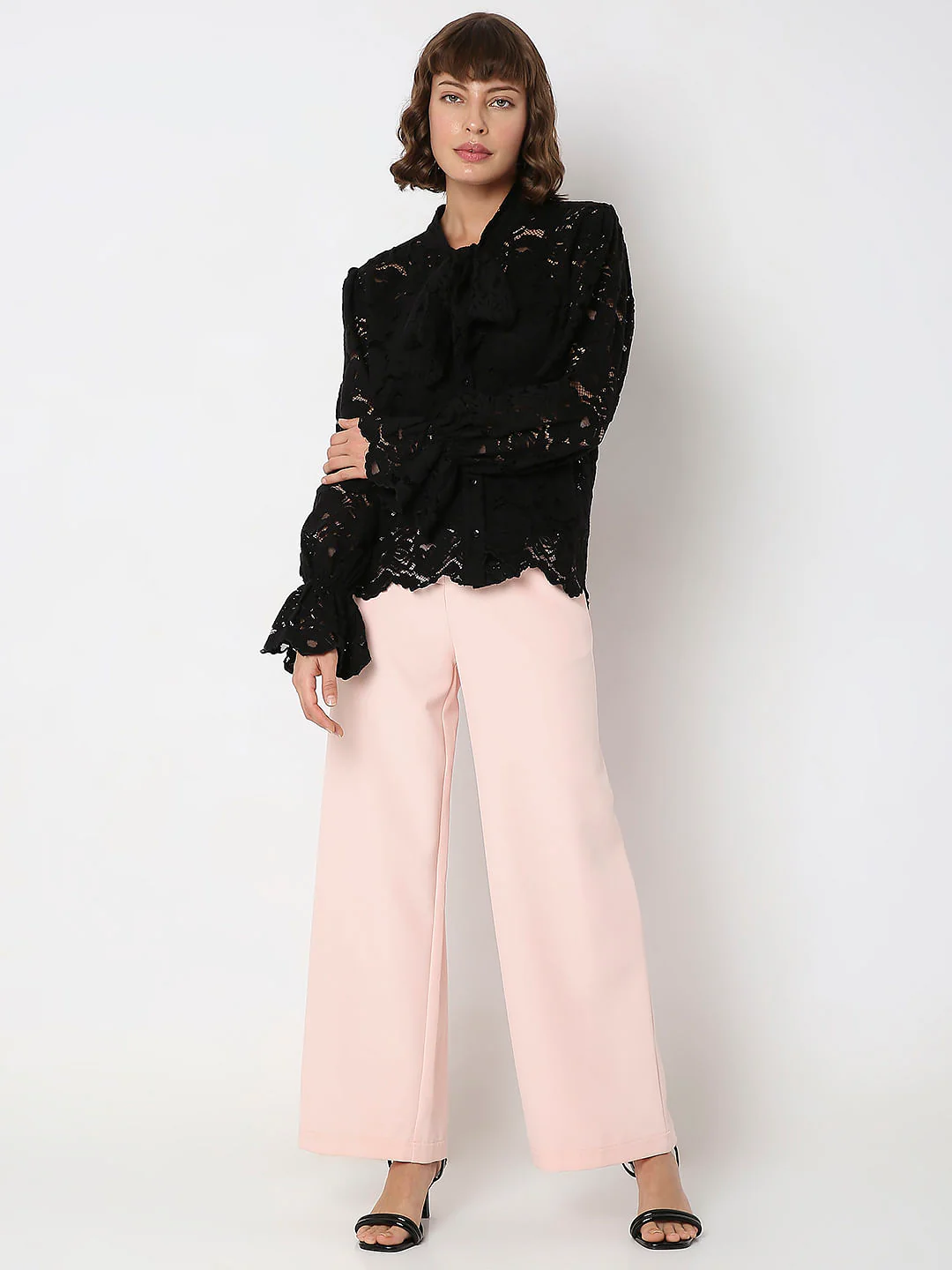 Black Lace Full Sleeves Top - Image 5