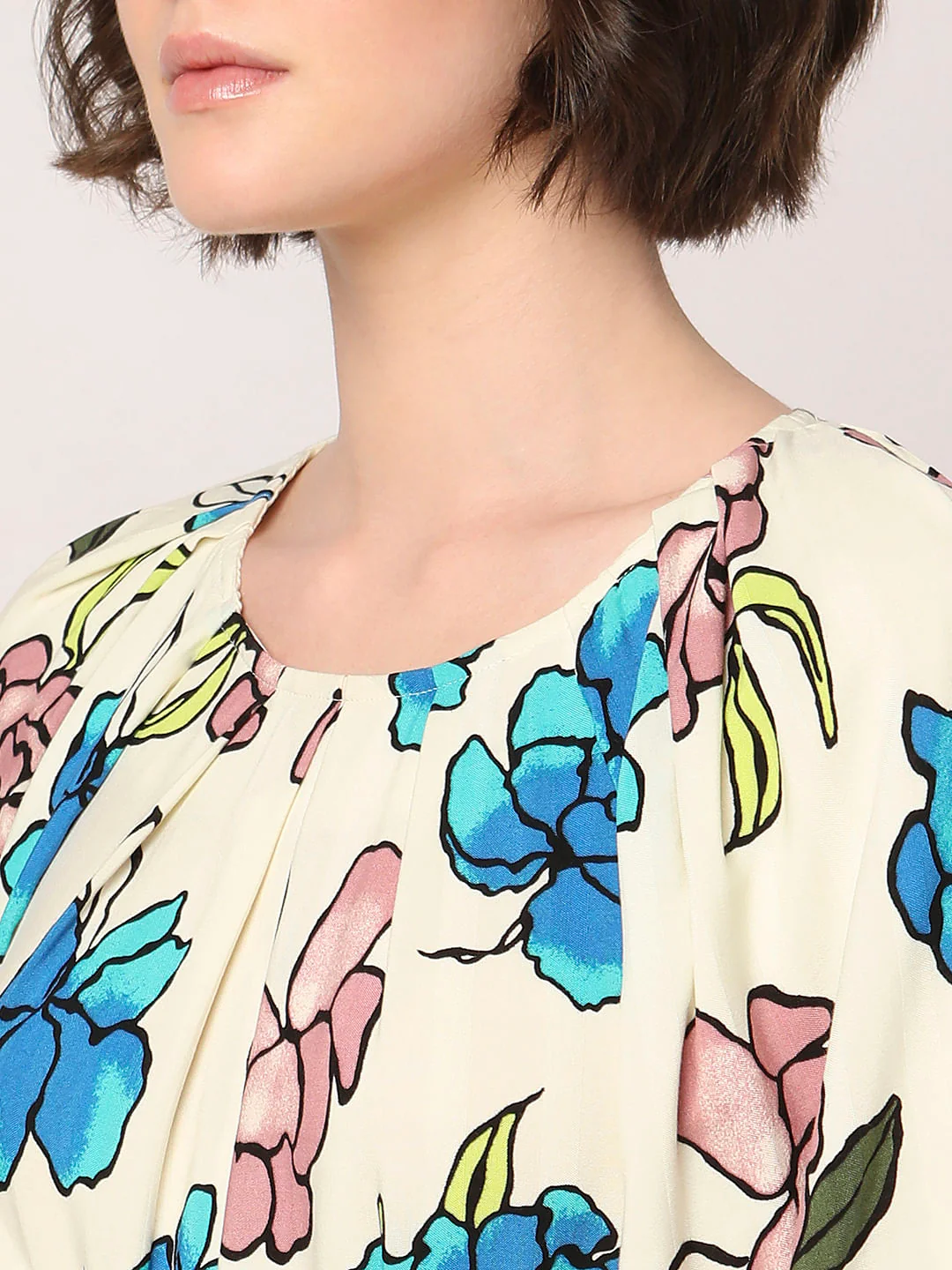 Cream Floral Print Top - Image 8
