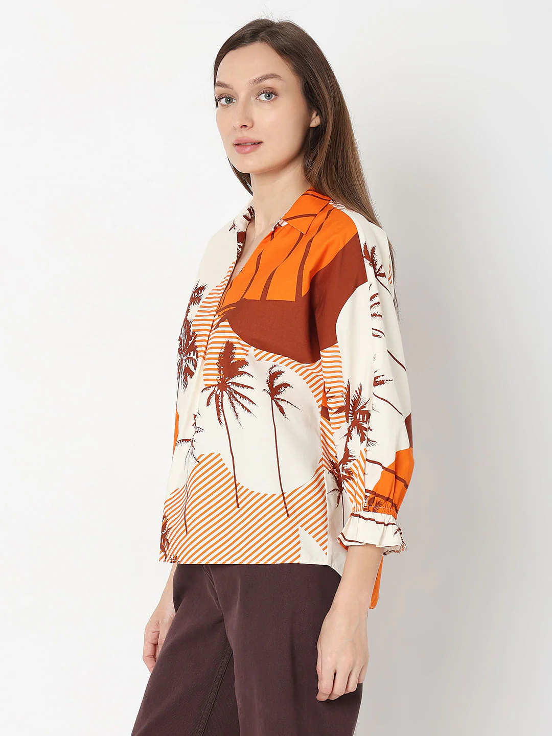 Orange Printed Top - Image 3