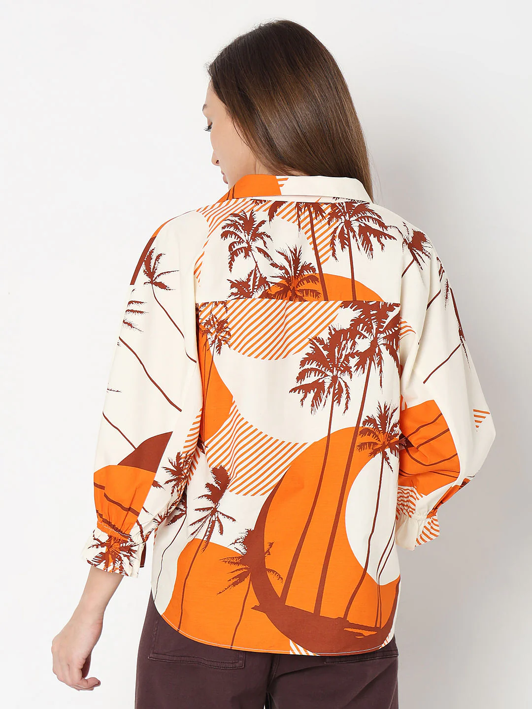 Orange Printed Top - Image 4