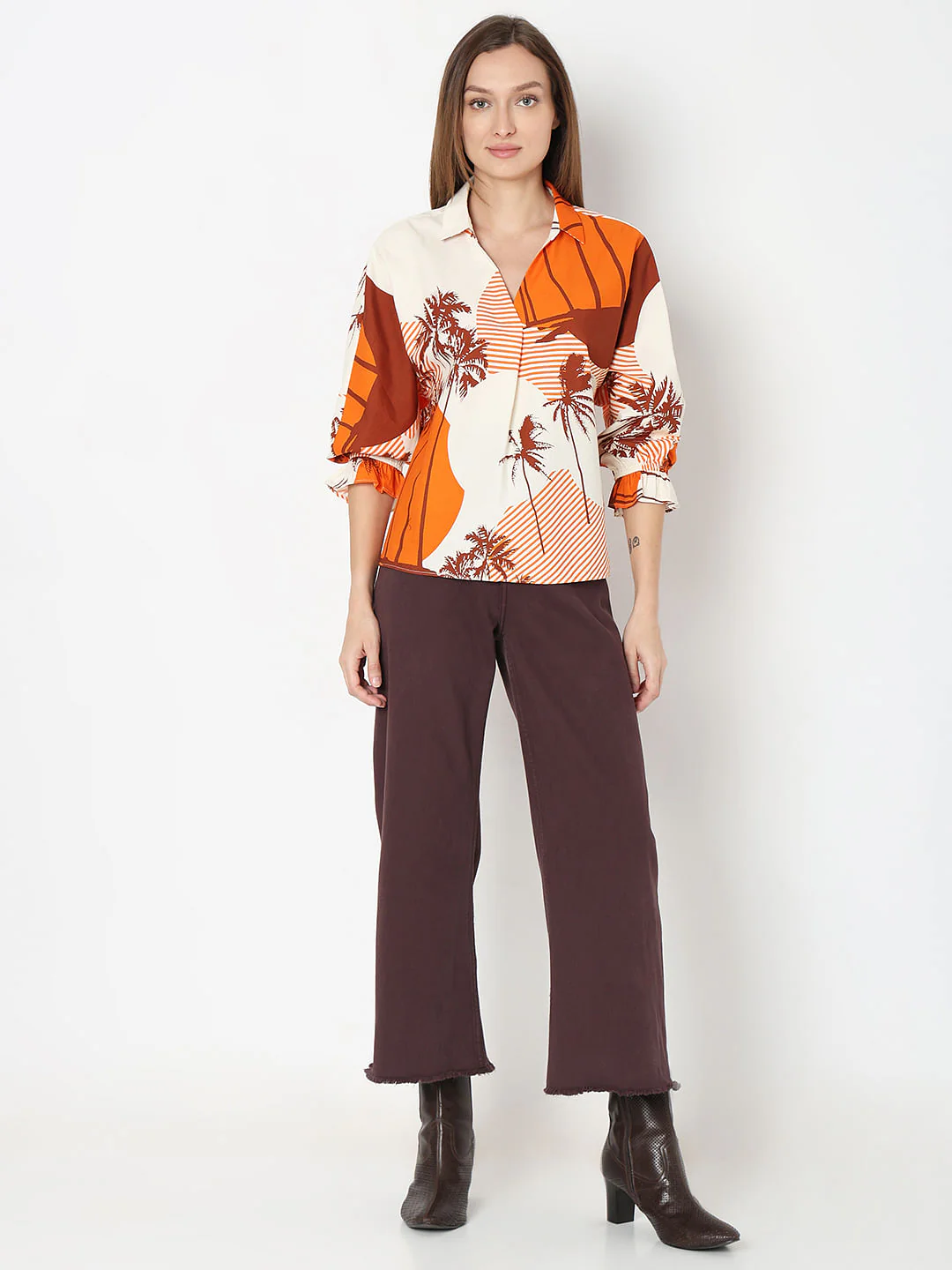 Orange Printed Top - Image 5