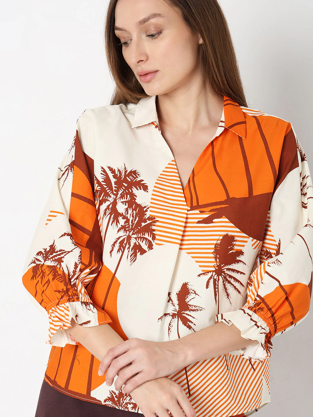 Orange Printed Top - Image 6