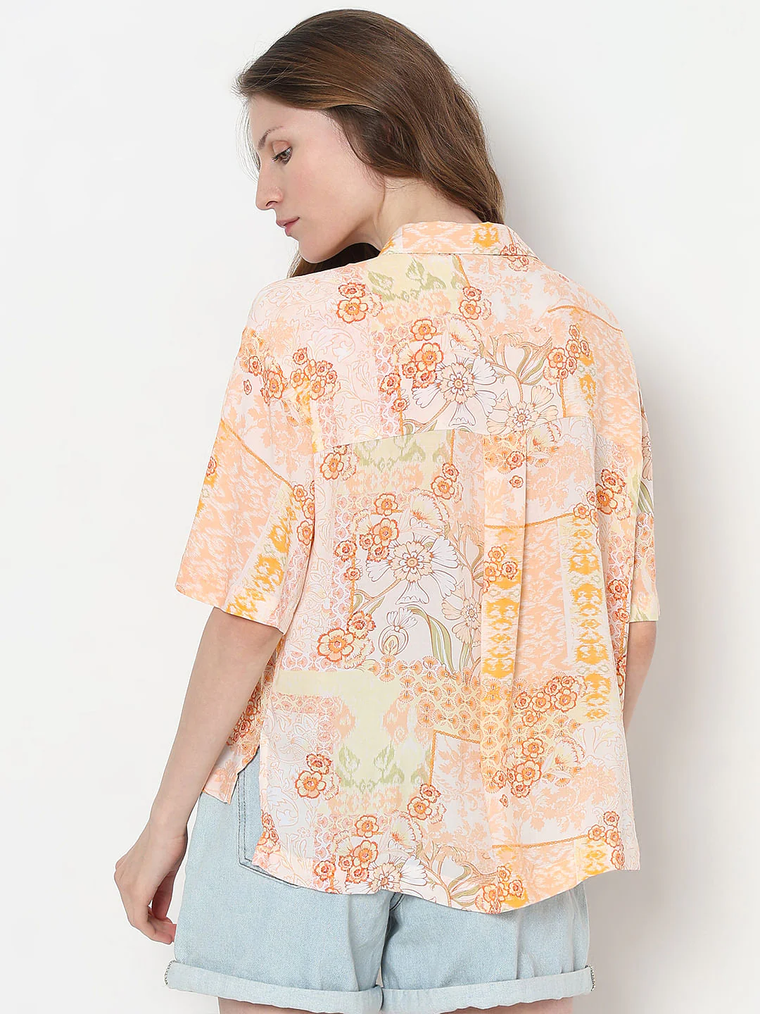Peach Printed Shirt - Image 4