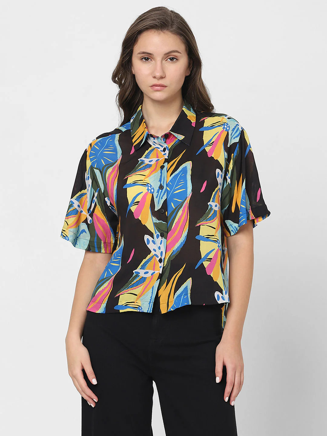 Black Printed Shirt - Image 2