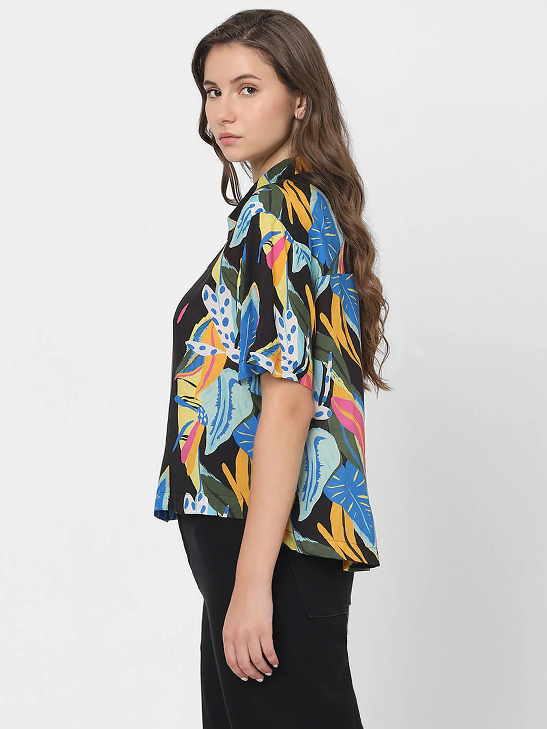 Black Printed Shirt - Image 3