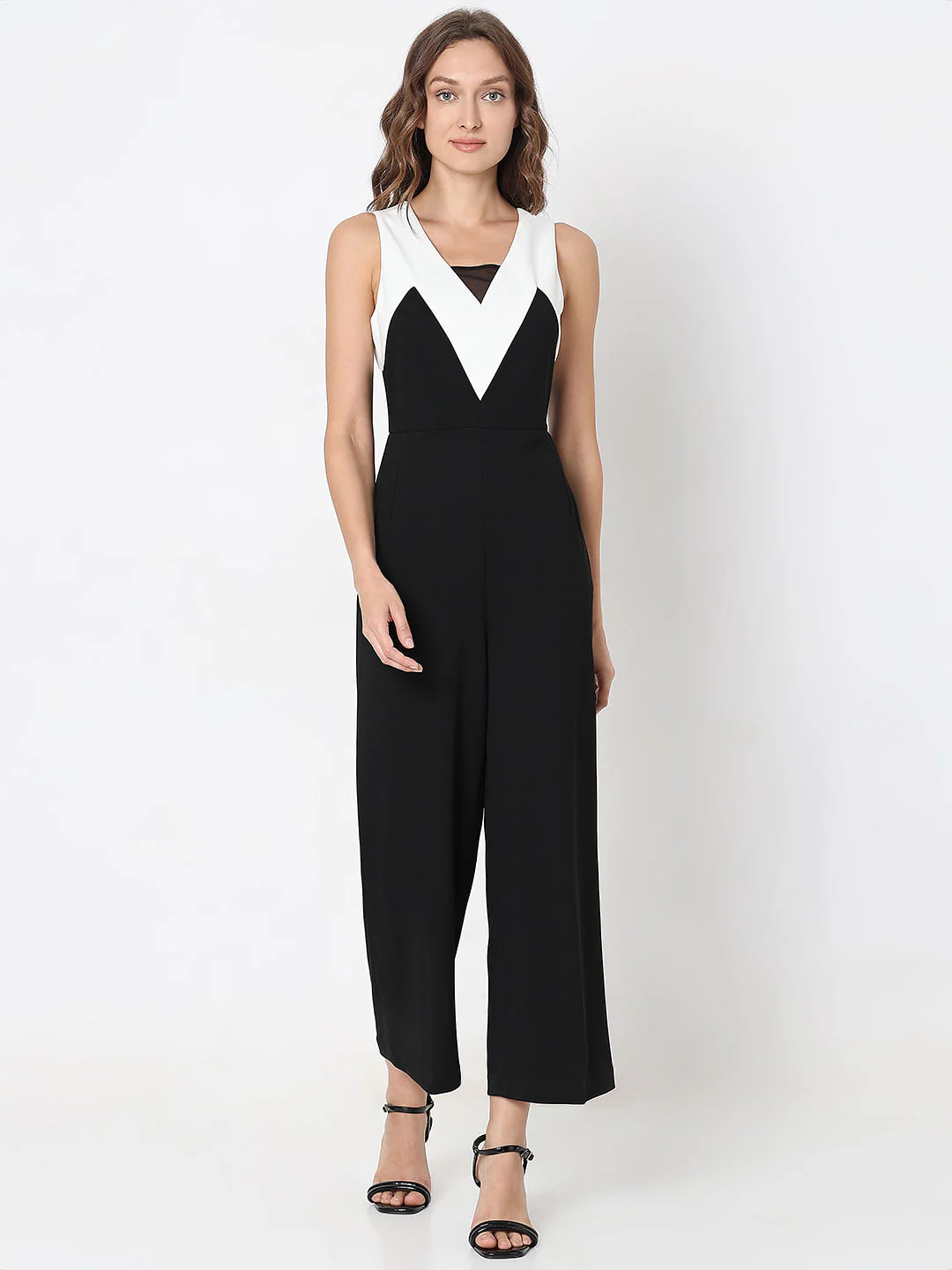 Black Colourblocked Jumpsuit - Image 2