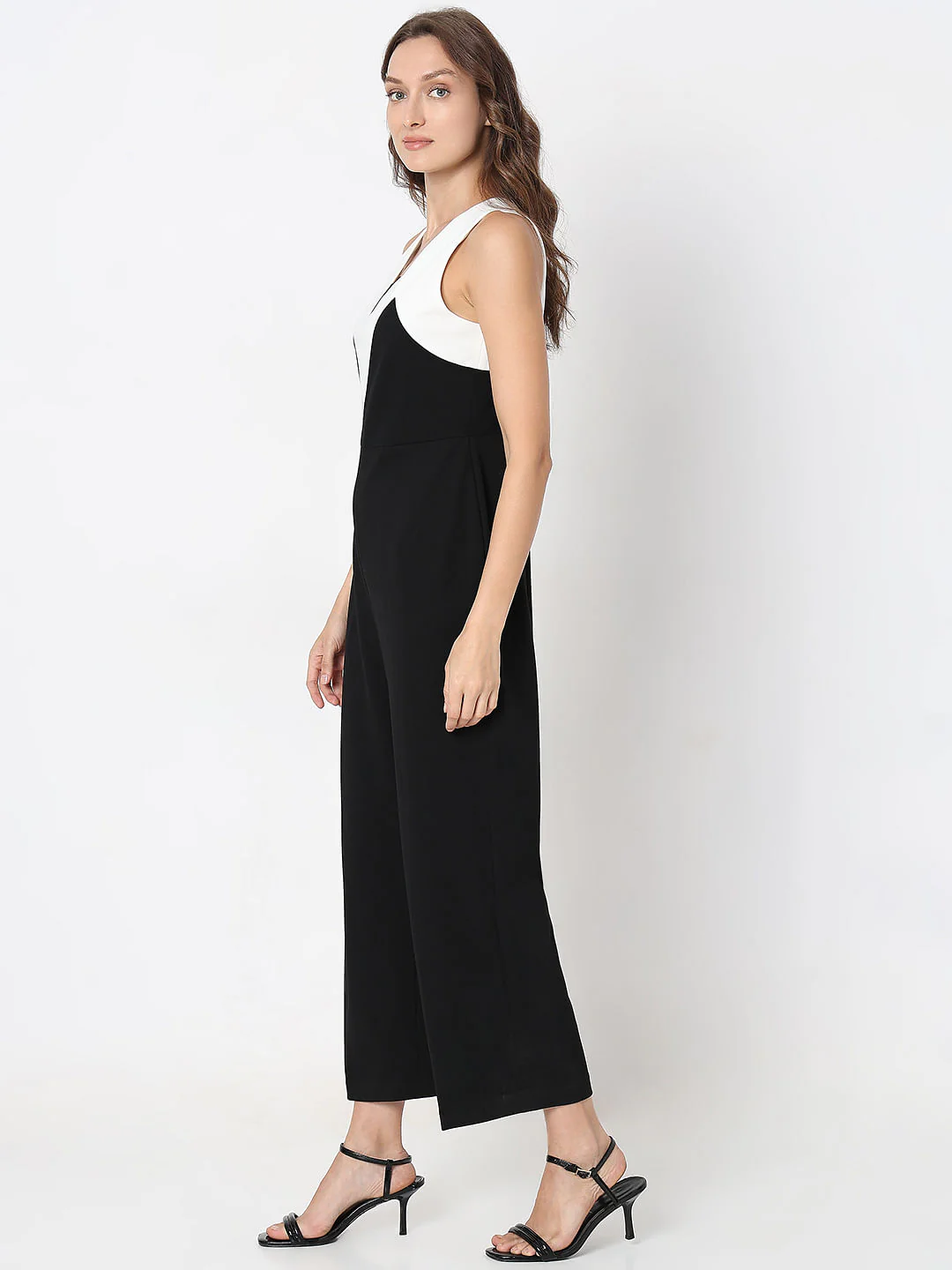Black Colourblocked Jumpsuit - Image 3