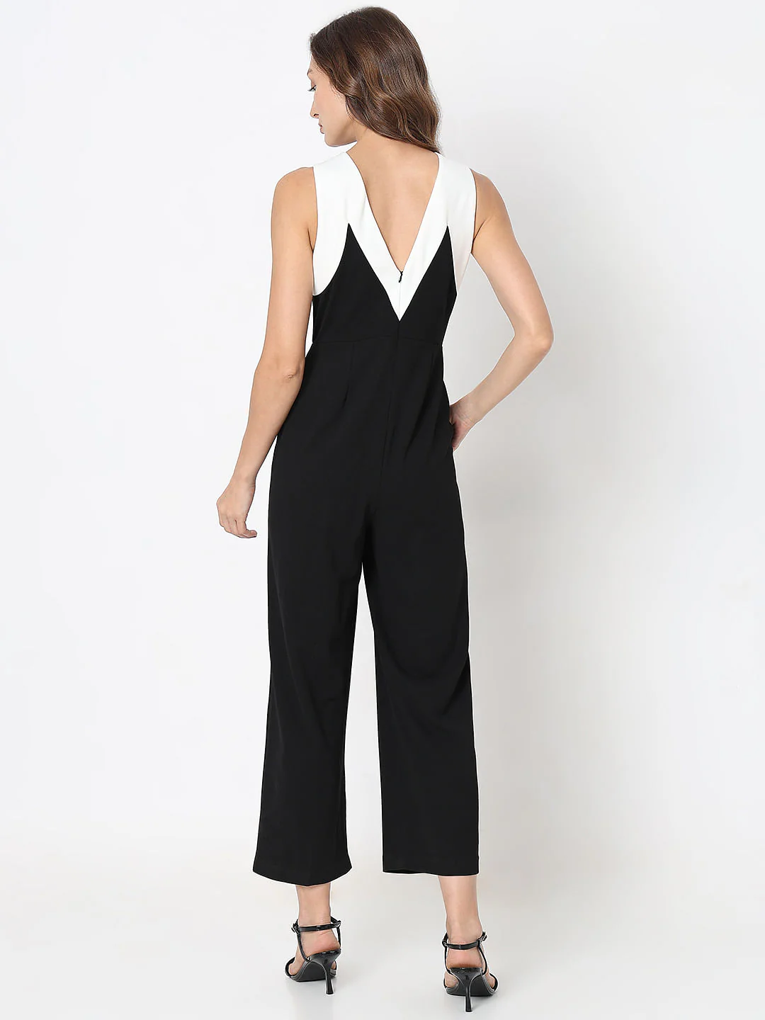 Black Colourblocked Jumpsuit - Image 4