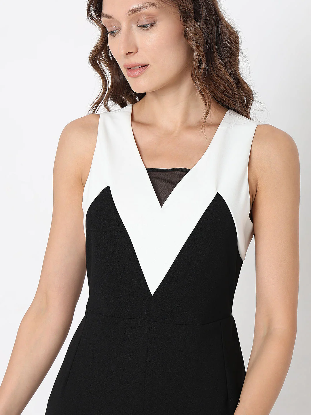 Black Colourblocked Jumpsuit - Image 5