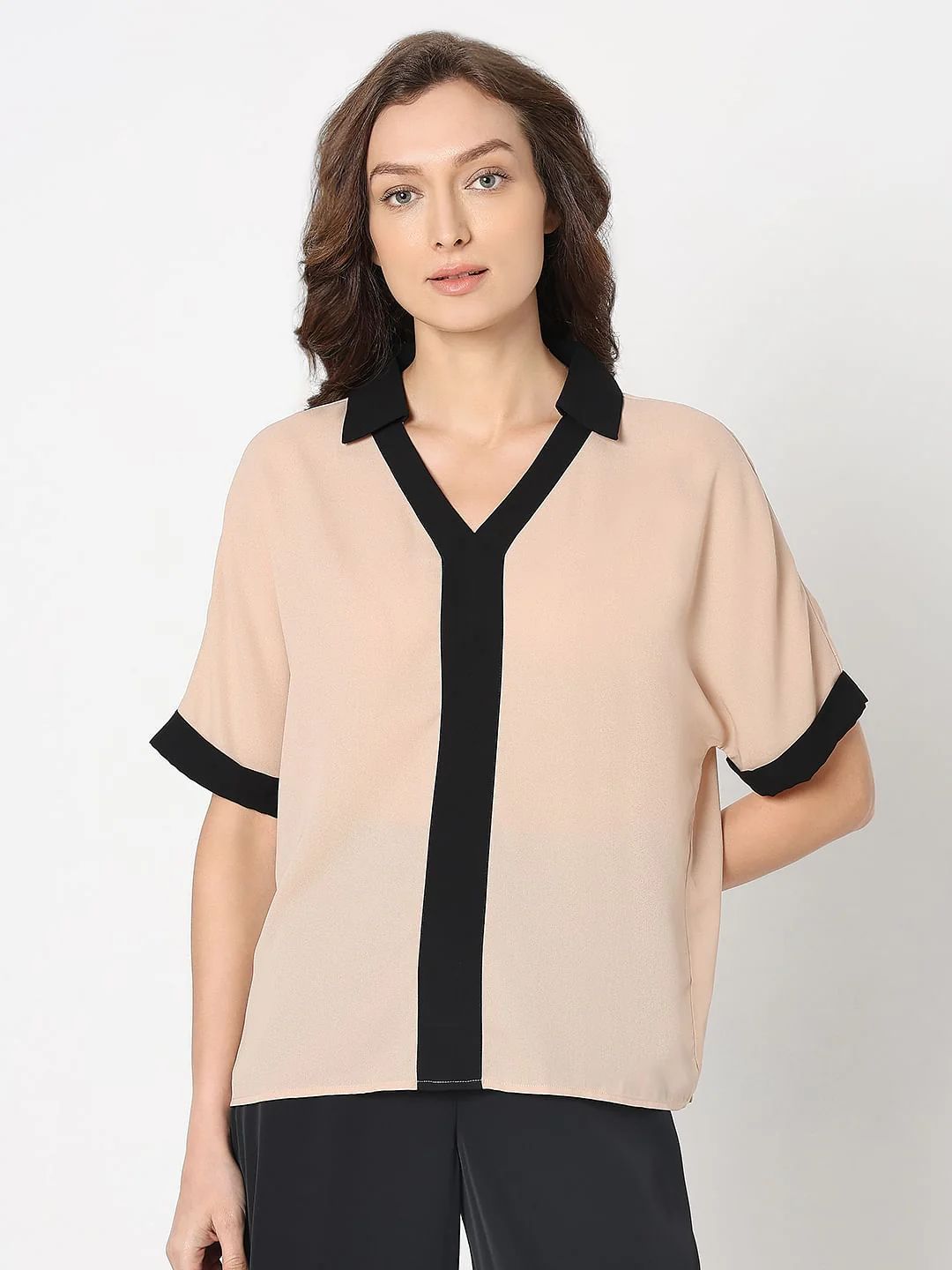Pink Contrast Tape Top - Image 2