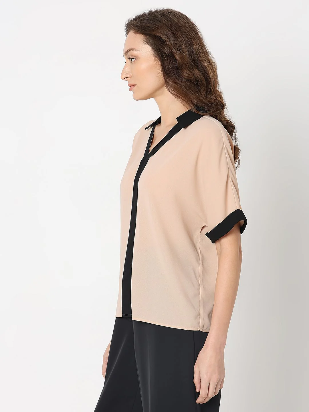 Pink Contrast Tape Top - Image 3