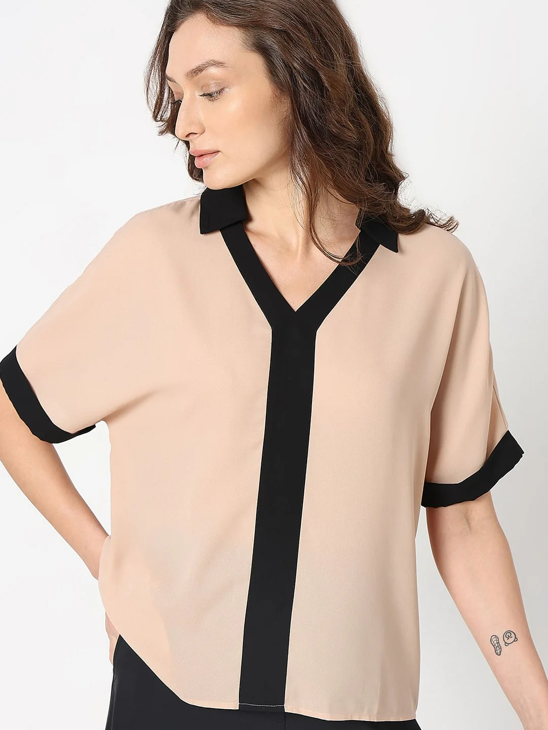 Pink Contrast Tape Top - Image 6