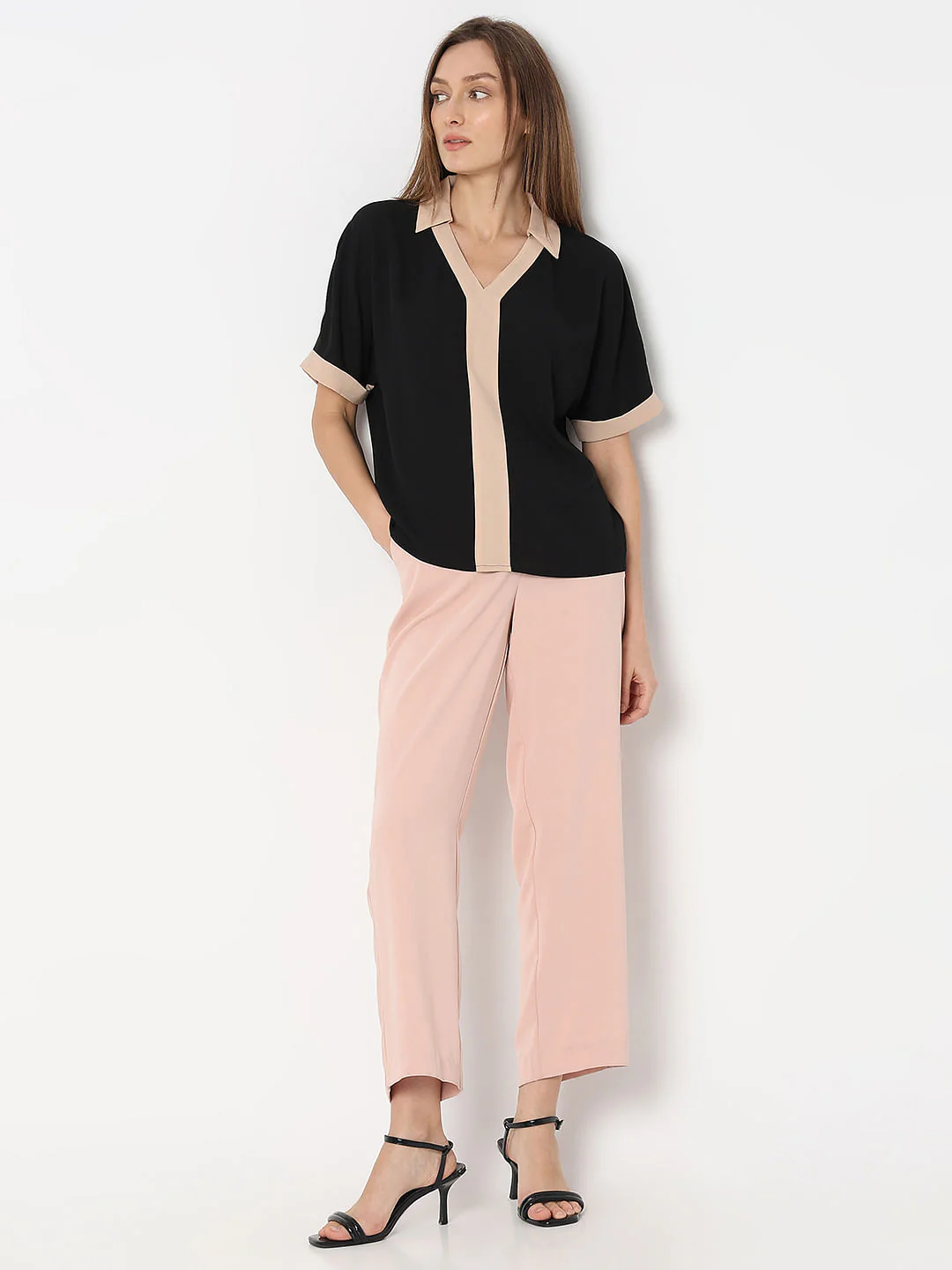 Black Contrast Tape Top - Image 5