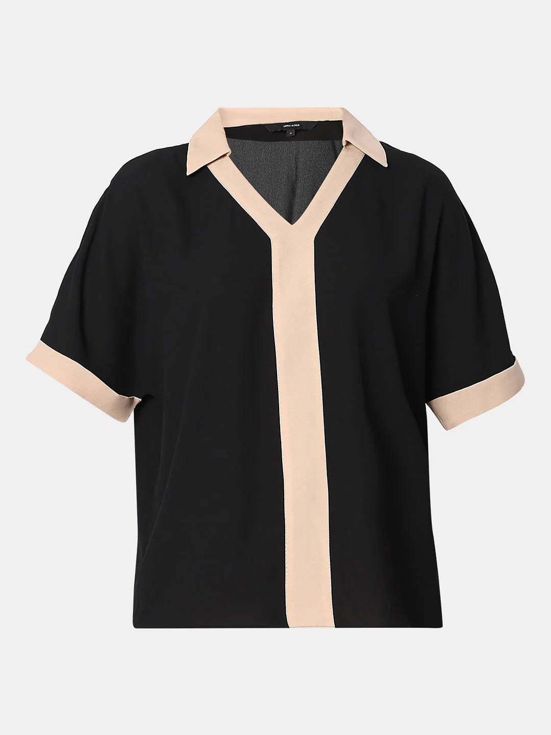 Black Contrast Tape Top - Image 7