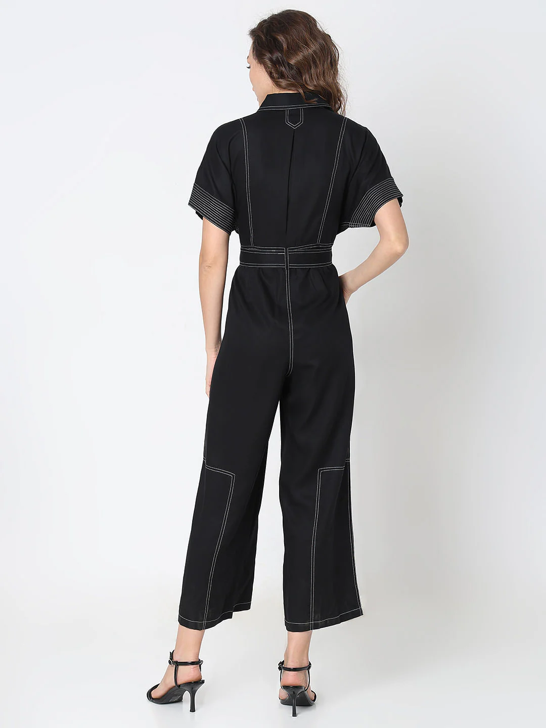 Black Linen Jumpsuit - Image 4