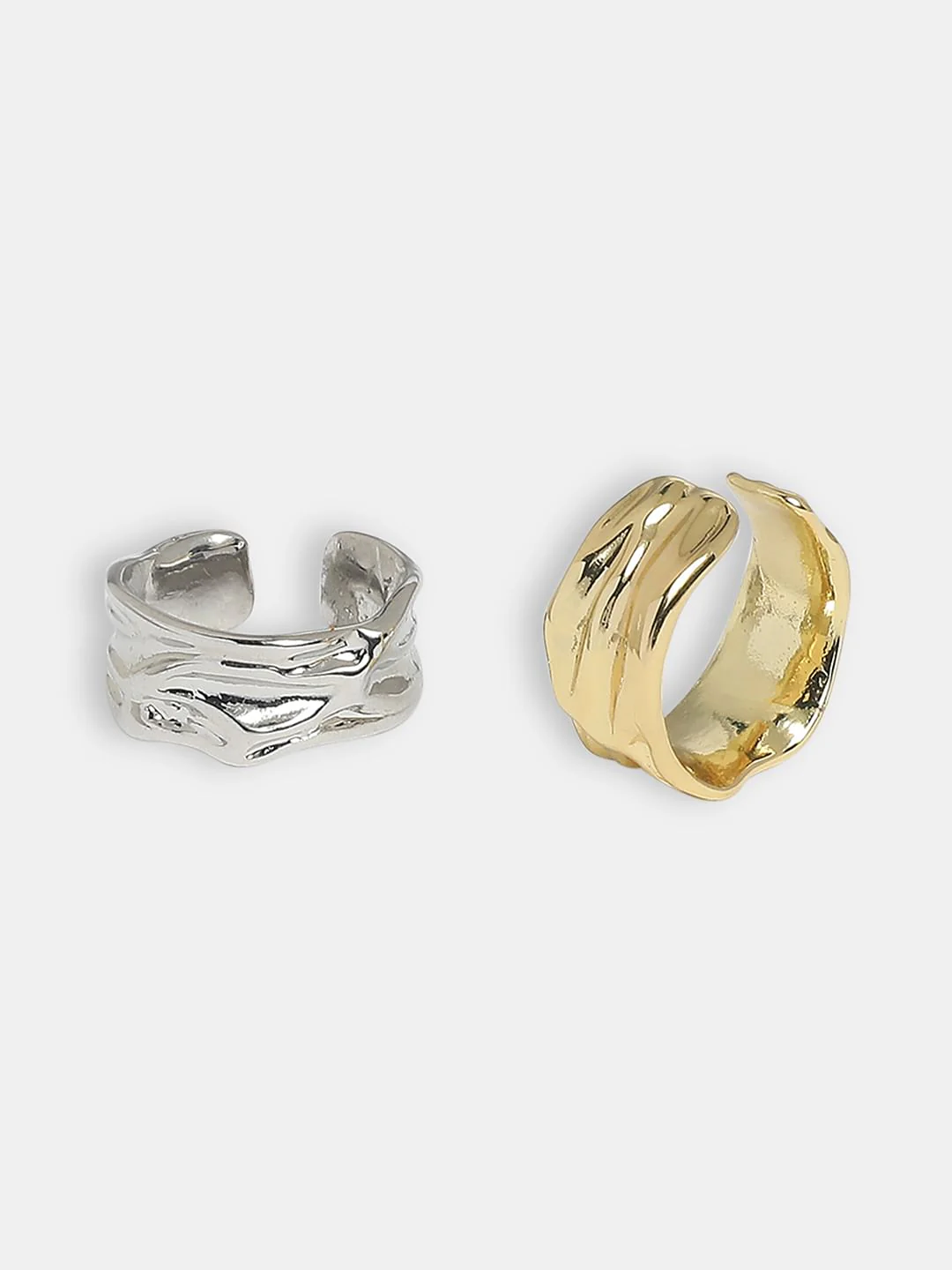 Pack Of 2 Rings - Gold & Silver - Image 2